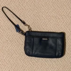 Navy Coach Wristlet